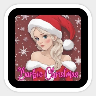 Barbie Christmas Sticker